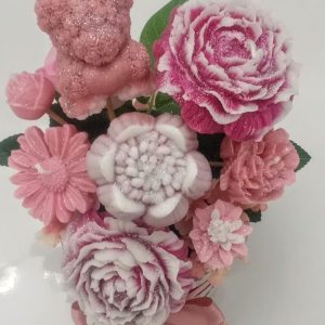 Pink Teddy Bear Flower Bouquet
