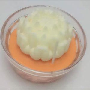 Golden White Flower Scented Candle