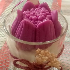 Hot Pink Flower Jar Scented Candle