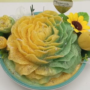 Cyber Yellow Green Flower Scented Candle