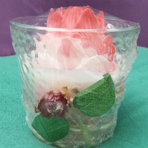 Red Tip Flower Scented Candle Jar