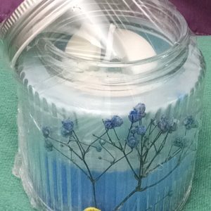 Powder Sky Blue Scented Candle in a Jar